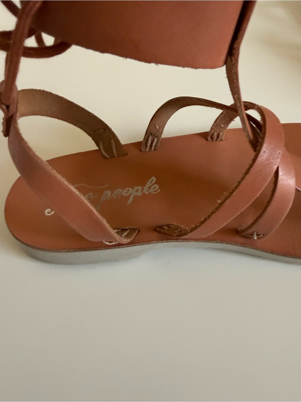 Free People Vacation Day Wrap Sandal | Leather Lace Up Gladiator | EU 39 US 8 - Picture 5 of 11